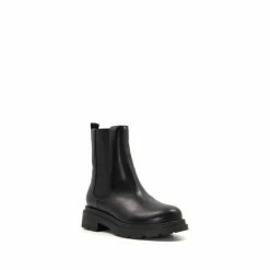 Alternative view of Dune London Girls Leather Chunky Tracker Sole Chelsea Black Boots