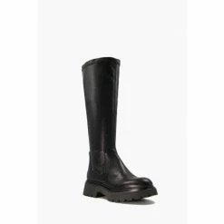 Alternative view of Dune London Black Tilt Flare Sole Knee High Boots