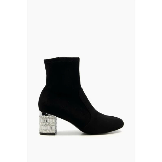 Dune London Optimal Jewel Heel Ankle Black Boots 3 Dune London Optimal Jewel Heel Ankle Black Boots