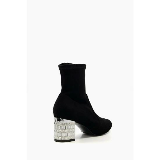 Dune London Optimal Jewel Heel Ankle Black Boots 6 Dune London Optimal Jewel Heel Ankle Black Boots - Image 4