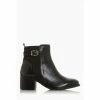 Dune London Black Poetic Buckle Block Heel Ankle Boots -Dune London Sales unnamed file 2660
