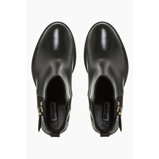 Dune London Black Poetic Buckle Block Heel Ankle Boots 5 Dune London Black Poetic Buckle Block Heel Ankle Boots - Image 3
