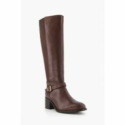 Dune London Wide Fit Brown Tildings Strap Detail High Leg Boots 9 Dune London Wide Fit Brown Tildings Strap Detail High Leg Boots -Dune London Sales unnamed file 2674