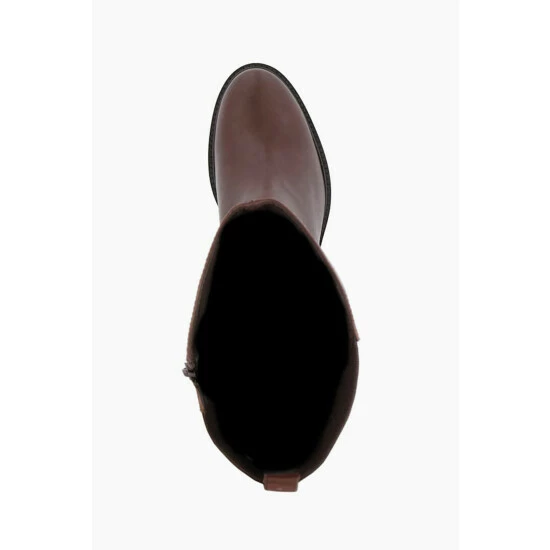 Dune London Wide Fit Brown Tildings Strap Detail High Leg Boots 6 Dune London Wide Fit Brown Tildings Strap Detail High Leg Boots - Image 4