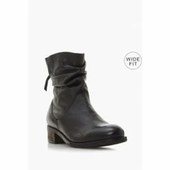 Alternative view of Dune London Black Wf Paxan Buckle Detail Heeled Ankle Boots