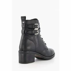 Dune London Black Wf Paxan Buckle Detail Heeled Ankle Boots -Dune London Sales unnamed file 2680