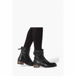 Dune London Black Wf Paxan Buckle Detail Heeled Ankle Boots -Dune London Sales unnamed file 2684