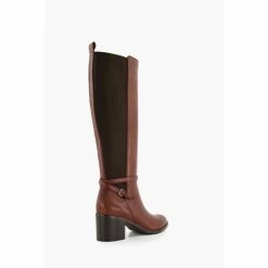 Dune London Taxie Classic Brown Block Heel Boots -Dune London Sales unnamed file 2694