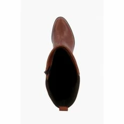 Dune London Taxie Classic Brown Block Heel Boots -Dune London Sales unnamed file 2695