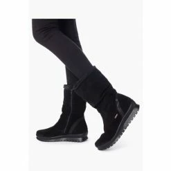 Dune London Black Suede Water Resistant Faux Fur Boots -Dune London Sales unnamed file 2703