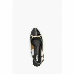 Dune London Black Cassie Snaffle Trim Sling Backs Sandals -Dune London Sales unnamed file 2708