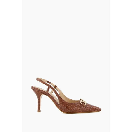 Dune London Brown Click Snaffle Point Slingbacks 3 Dune London Brown Click Snaffle Point Slingbacks