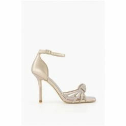 Dune London Gold Metalic Marvella Diamante Knot Sandals