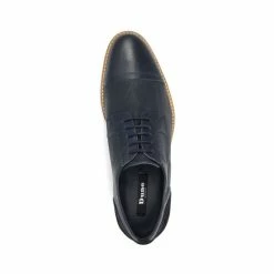 Dune London Blue Barino Embossed Toecap Gibson Shoes -Dune London Sales unnamed file 273