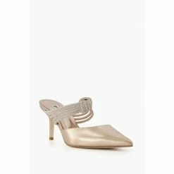 Dune London Gold Metalic Croatia Diamante Knot Court Shoes -Dune London Sales unnamed file 2736
