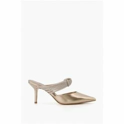 Dune London Gold Metalic Croatia Diamante Knot Court Shoes -Dune London Sales unnamed file 2740