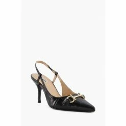 Alternative view of Dune London Black Click Snaffle Point Slingbacks