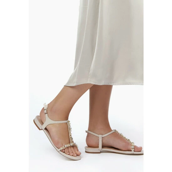 Dune London Natural Nassa Star Embellished Sandals 8 Dune London Natural Nassa Star Embellished Sandals - Image 6