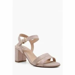 Alternative view of Dune London Gold Tone Metallic Merisa 2 Part Block Heel Sandals