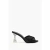 Dune London Mitsie Perspex Black Heel Mules