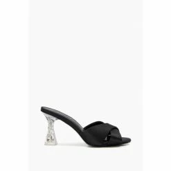 Dune London Mitsie Perspex Black Heel Mules