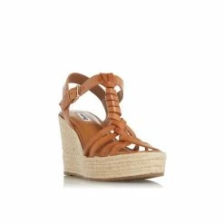 Dune London Brown Kofu Espadrille Wedge Sandals -Dune London Sales unnamed file 2784