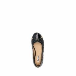Dune London Girls Quilted Leather Flat Black Ballet Shoes -Dune London Sales unnamed file 279