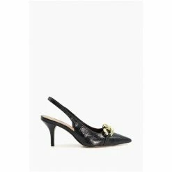 Dune London Canary Chain Open Black Courts -Dune London Sales unnamed file 2790