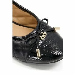 Dune London Girls Quilted Leather Flat Black Ballet Shoes -Dune London Sales unnamed file 280