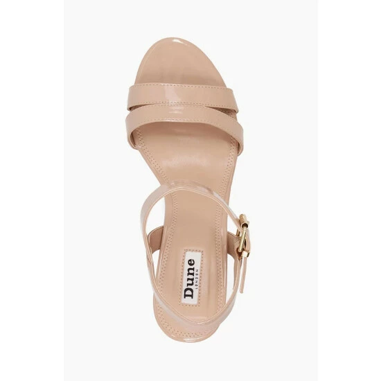 Dune London Natural Merisa 2 Part Block Heel Sandals 6 Dune London Natural Merisa 2 Part Block Heel Sandals - Image 4