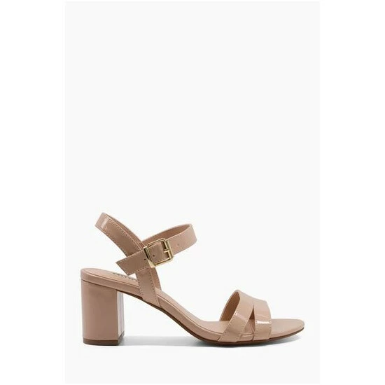 Dune London Natural Merisa 2 Part Block Heel Sandals 8 Dune London Natural Merisa 2 Part Block Heel Sandals - Image 6