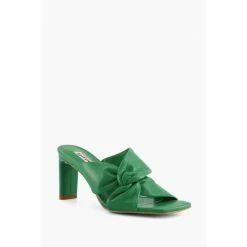 Alternative view of Dune London Green Magnet Twist Knot Mules