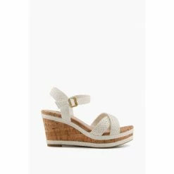 Dune London Wf Kelisa Braided Upper White Sandals