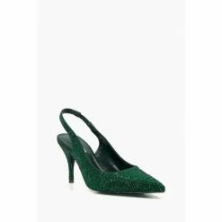 Alternative view of Dune London Green Captivating Ombré Crystal Slingback Courts
