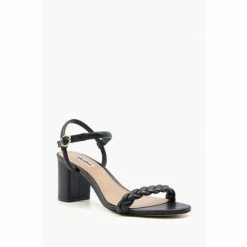 Dune London Jaslyn Black Plaited Block Heels -Dune London Sales unnamed file 2874