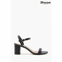 Dune London Jaslyn Black Plaited Block Heels -Dune London Sales unnamed file 2876