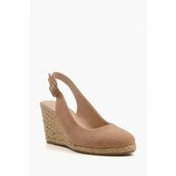 Alternative view of Dune London Brown Wide Fit Coda Jute Wedge Open Court Sandals