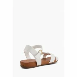 Dune London White Landie Cross Strap Comfort Sandals -Dune London Sales unnamed file 2896