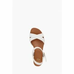 Dune London White Landie Cross Strap Comfort Sandals -Dune London Sales unnamed file 2897