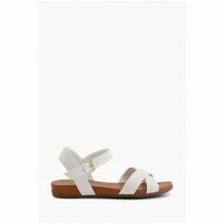 Dune London White Landie Cross Strap Comfort Sandals -Dune London Sales unnamed file 2899