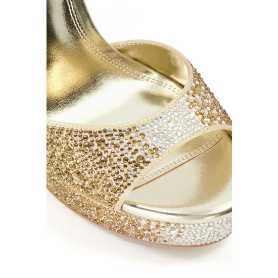 Dune London Gold Massa Ombre Hotfix Platform Sandals 7 Dune London Gold Massa Ombre Hotfix Platform Sandals - Image 5