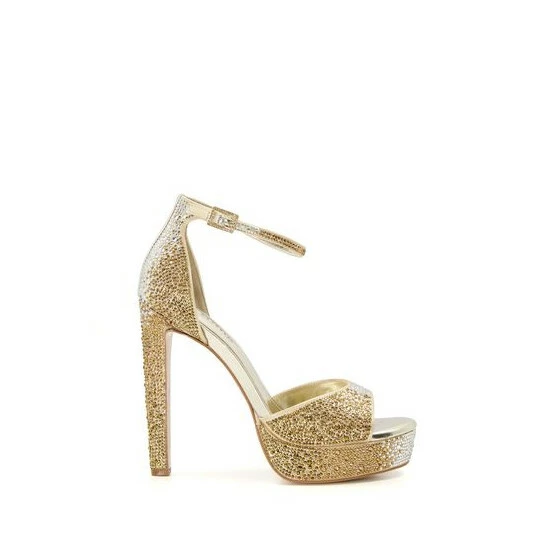Dune London Gold Massa Ombre Hotfix Platform Sandals 9 Dune London Gold Massa Ombre Hotfix Platform Sandals - Image 7