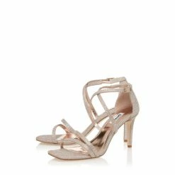 Dune London Metallic Musical Square Natural Toe High Heel Sandals -Dune London Sales unnamed file 2915