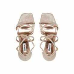 Dune London Metallic Musical Square Natural Toe High Heel Sandals -Dune London Sales unnamed file 2916