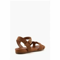 Dune London Brown Wf Landie Cross Strap Comfort Sandals -Dune London Sales unnamed file 2922