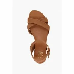 Dune London Brown Wf Landie Cross Strap Comfort Sandals -Dune London Sales unnamed file 2923