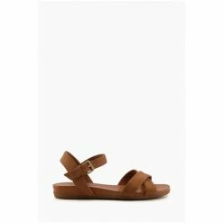 Dune London Brown Wf Landie Cross Strap Comfort Sandals -Dune London Sales unnamed file 2924