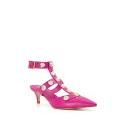 Alternative view of Dune London Pink Calipo Giant Stud Open Courts