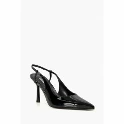 Alternative view of Dune London Cabanna Oval Sprayed Heel Black Sandals