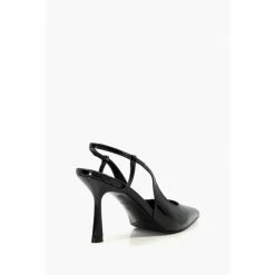 Dune London Cabanna Oval Sprayed Heel Black Sandals -Dune London Sales unnamed file 2952
